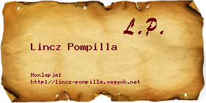Lincz Pompilla névjegykártya